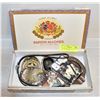 Image 1 : CIGAR BOX WITH BUCKLES, ELVIS, BOLO TIE AND MORE