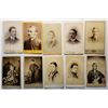 Image 1 : 14)  LOT OF 10 ANTIQUE CABINET PHOTOGRAPHS, 2.5"