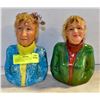 Image 1 : VINTAGE BUST LADY STATUES PAIR FROM GALLERY
