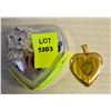 Image 1 : VINTAGE HEART LOCKET PENDANT IN BOX