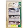 Image 1 : FOSTER GRANT LADIES READING GLASSES 3 PACK +2.00