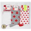 Image 1 : 3 NEW PAIRS MEN'S CANADIAN THEME SOCKS