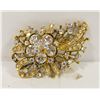 Image 1 : VINTAGE FLORAL BOUQUET IRRIDESCENT STONE BROOCH