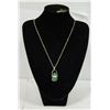 Image 1 : SOLID .925 SILVER STAMPED CHAIN AND GEM PENDANT