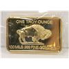 Image 1 : 100 MILS .999 FINE GOLD CLAD 1 TROY OUNCE BAR
