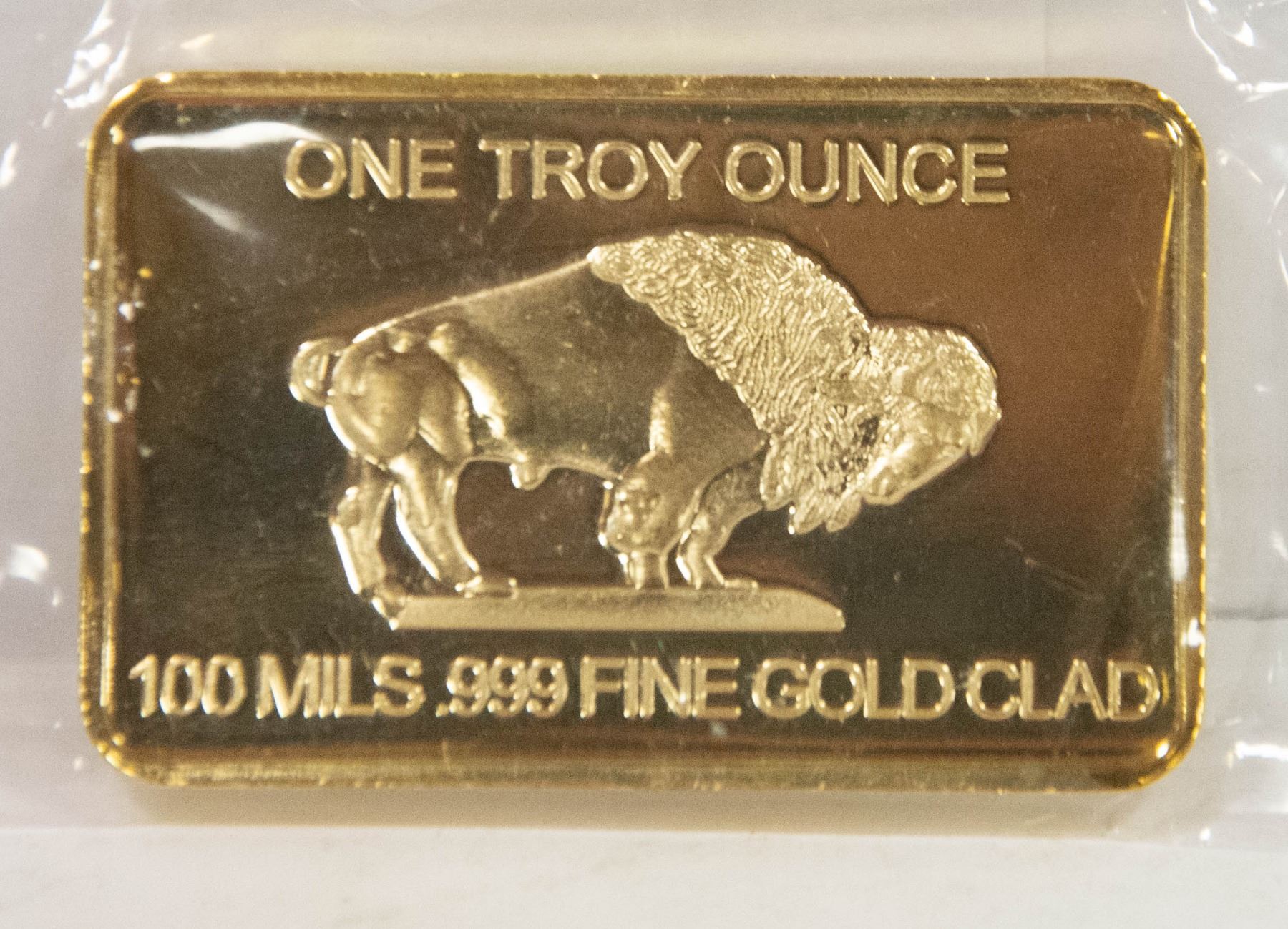 100 MILS .999 FINE GOLD CLAD 1 TROY OUNCE BAR