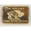 Image 1 : 100 MILS .999 FINE GOLD CLAD 1 TROY OUNCE BAR