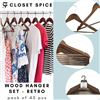 Image 1 : PACK OF 10 NEW CLOSET SPICE WOOD HANGERS