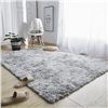 4FT X 6FT FLUFFY GREY NON SLIP AREA CARPET