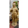 Image 1 : ESTATE GOLD COLOURED SOLDIER STATUE - SOLID HEAVY