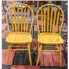 Image 1 : 2 SOLID WOOD HIGHBACK SIDE CHAIRS WITH