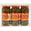 Image 1 : 3 PK MEZZETTA  DELI-SLICED HOT JALAPENO PEPPERS