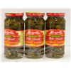 Image 1 : 3 PK MEZZETTA  DELI-SLICED HOT JALAPENO PEPPERS