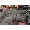 Image 3 : LARGE CORDUROY GREY FABRIC RECLINING SECTIONAL