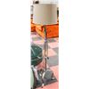 Image 1 : SILVER METAL STANDING FLOOR LAMP.