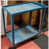 Image 1 : BLUE METAL CART ON WHEELS