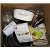 Image 1 : BOX OF ASST. KITCHEN ITEMS INCLUDING FRYING PANS,