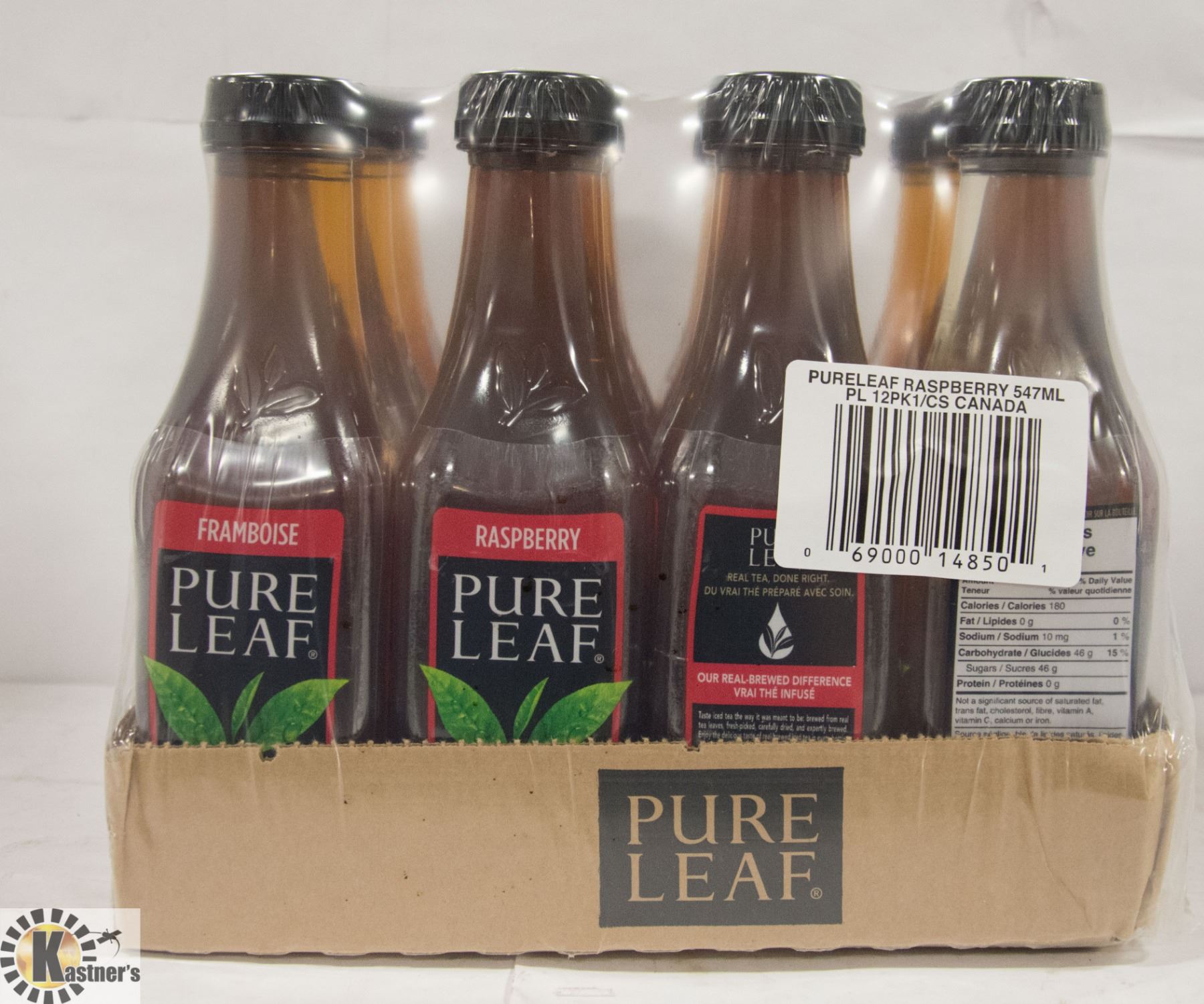 CASE OF PURE LEAF RASPBERRY ICED TEA 547ML BOTTLE