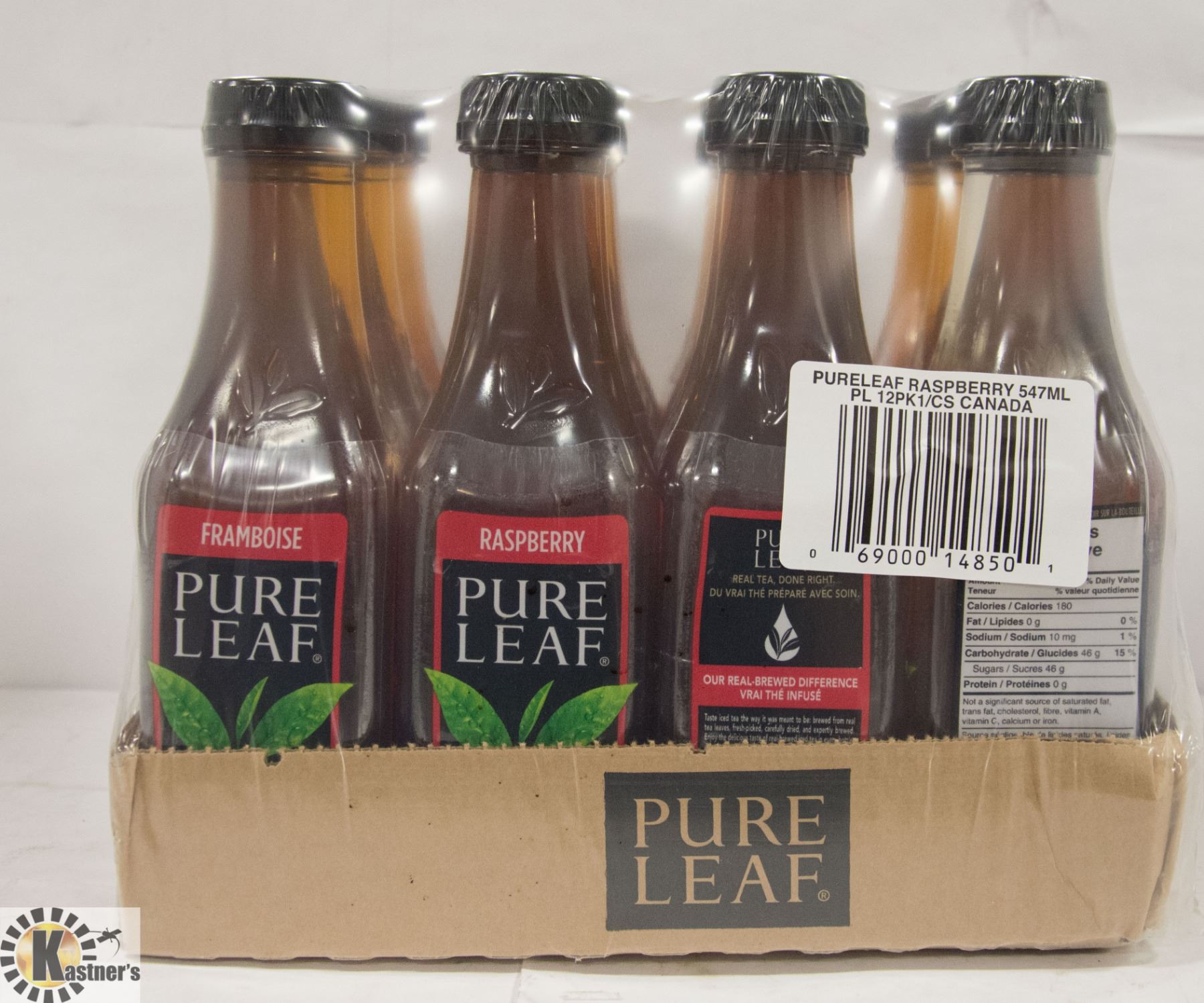 CASE OF PURE LEAF RASPBERRY ICED TEA 547ML BOTTLE