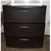 Image 1 : STERELITE WEAVE 3 DRAWER STORAGE UNIT