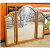 Image 1 : VINTAGE HEAVY OAK TRI PANEL MIRROR