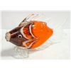 ORANGE FISH ART GLASS