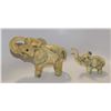 VINTAGE HAND CRAFTED ELEPHANT FIGURINE SET