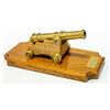 Image 1 : BRASS CANNON ON OAK STAND