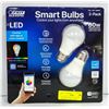 Image 1 : FEIT SMART BULBS LED 2PK, DIMMABLE VOICE CONTROL