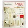 Image 1 : NEW BROOKSTONE HEATED THROW 50 X 60 W/ 4 HEAT