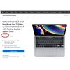 2020 13" MACBOOK PRO RETINA SPACE GRAY i5/256GB SSD/8GB