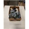 Image 1 : TRAY OF ELECTRICAL PLUGS, OULETS AND COVERS