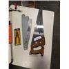 Image 3 : TOILET AUGER, CHAINSAW BLADES, HANDSAW AND PLIERS