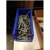 Image 2 : 2 BOXES OF HARDWARE FASTENERS, FILES AND STEEL CABLE