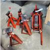 Image 1 : MOTOMASTER FLOOR JACK AND 4 JACKSTANDS