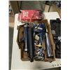 Image 2 : BOX OF GREASE GUN, TOOLS AND ELECTRIC DRILL