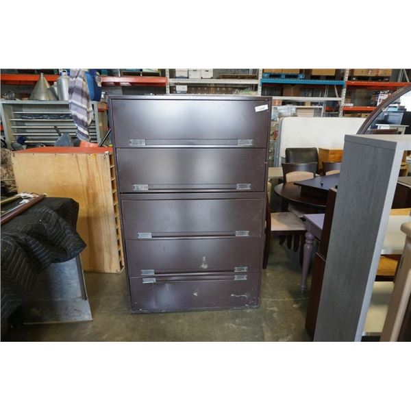 5 DRAWER LATERAL FILING CABINET - 65 INCHES TALL 42 INCHES WIDE