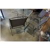 Image 8 : GLASSTOP PATIO TABLE WITH UMBRELLA, BASE AND 4 FOLDING CHAIRS