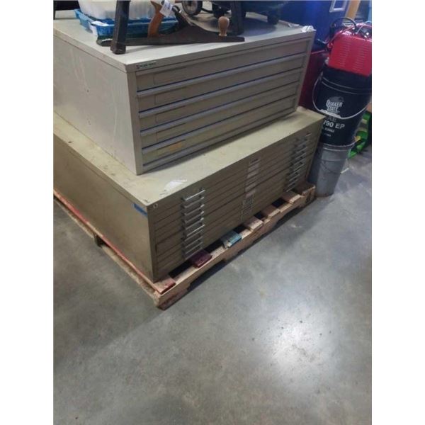 2 MAP FILING CABINETS