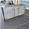 Image 1 : 87" WALL HEAVY DUTY METAL 3 DOOR CABINET 22"Dx40"T WITH SINK APPROX 250LBS