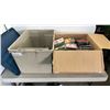 Image 1 : TOTE OF RECORDS AND BOX OF CDS