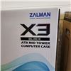 Image 2 : NEW ZALMAN X3 ATX MID TOWER COMPUTER CASE WITH 4 PREINSTALLED FANS AND RGB ADRESSABLE SYNC