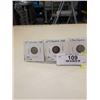Image 2 : 4 CANADIAN WARTIME SILVER DIMES 1938 - 1941 .800 SILVER