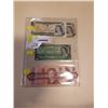Image 1 : 5 CANADIAN BILLS 2 $1 1976, 1 $2 1974, 2 $2 1986