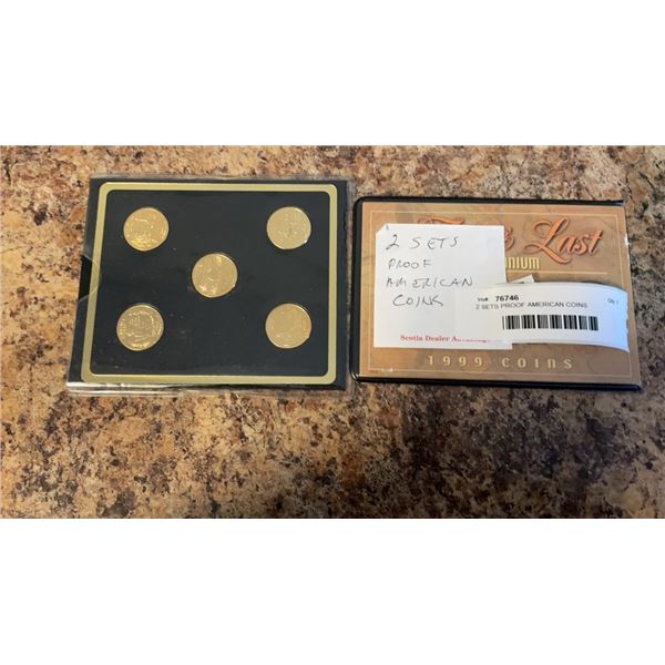 2 SETS PROOF AMERICAN COINS