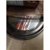 Image 2 : METAL RACK, ROUND MIRROR, GALVANIZED PAIL, WICKER TRAY AND WOOD BIRD FIGURES