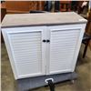 Image 1 : 30" X 32" WALL MOUNT CABINET AND PAIR OF LEGS WITH DRAWER SLIDES