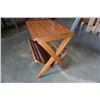 Image 8 : WOOD MAGAZINE RACK AND TELEPHONE TABLE
