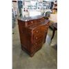 Image 2 : ANTIQUE SERPENTINE 7 DRAWER DRESSER