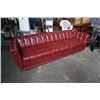 Image 1 : TUFTED RED LEATHER SOFA